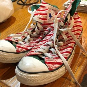 Holiday converse high tops